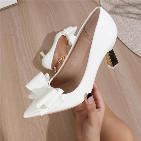 NEW - Single Shoe Temperament Versatile Four Season Bow Light Mouth - Picture 1 of 7
